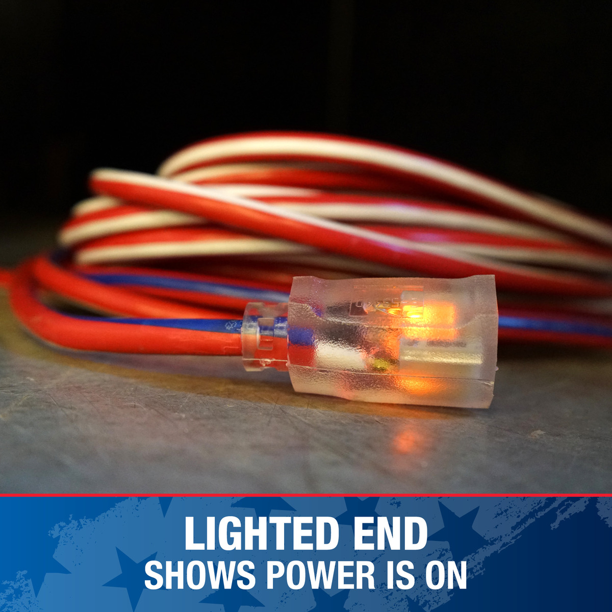 SOUTHWIRE 100-Foot Contractor Grade Extension Cord, Lighted End SJTW - Image 2