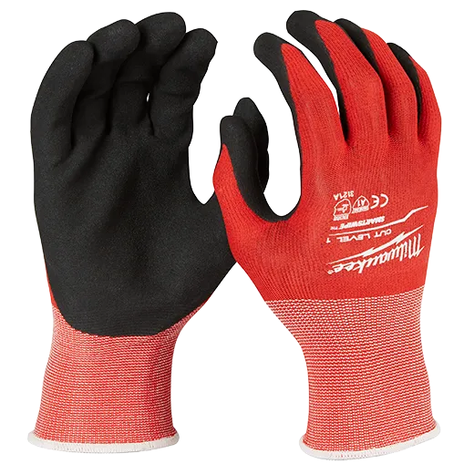 MILWAUKEE Cut Level 1 Nitrile Dipped Gloves