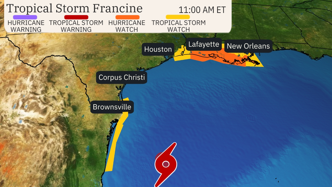Tropical Storm Francine, Hurricane Francine