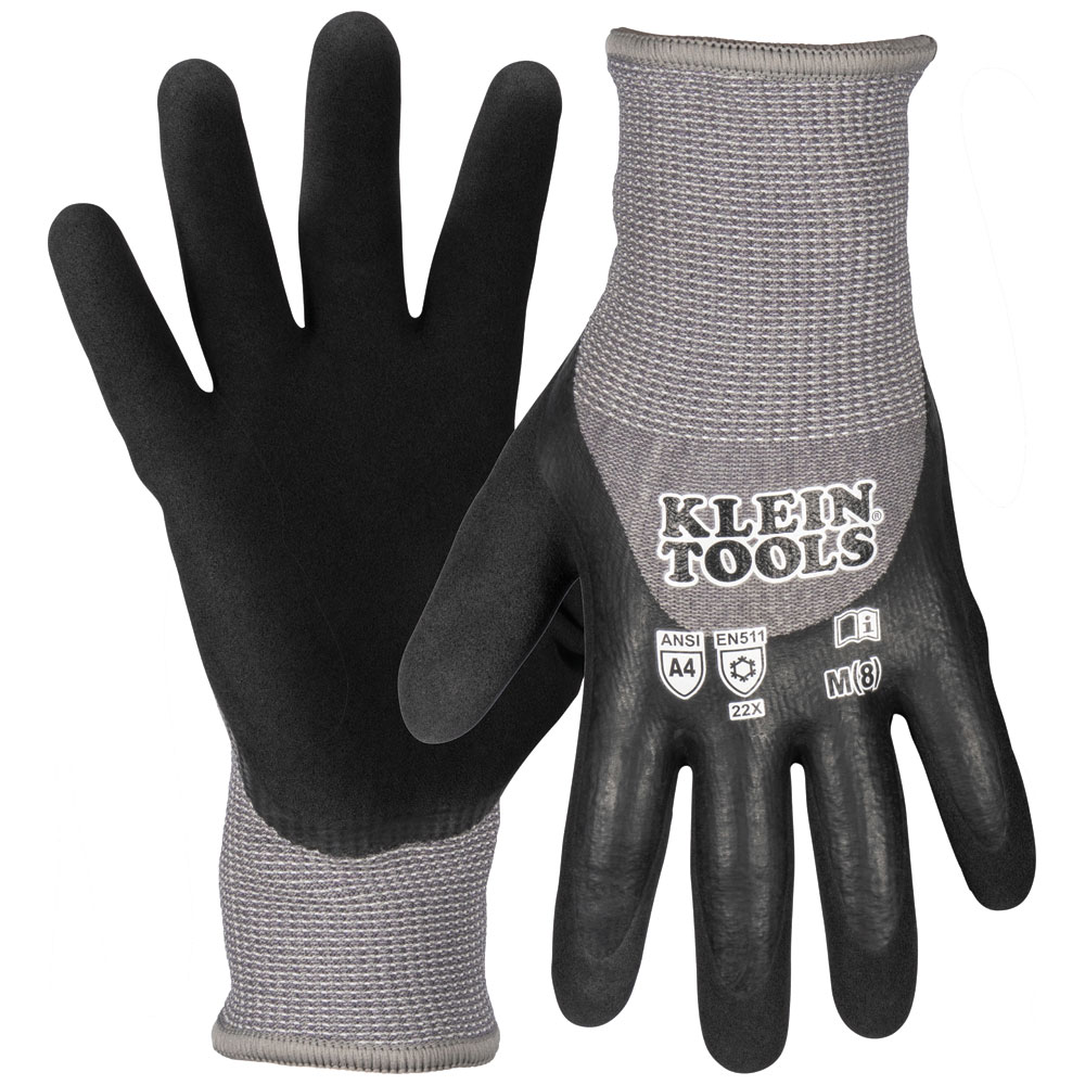 Klein Tools Winter Knit Dipped Gloves