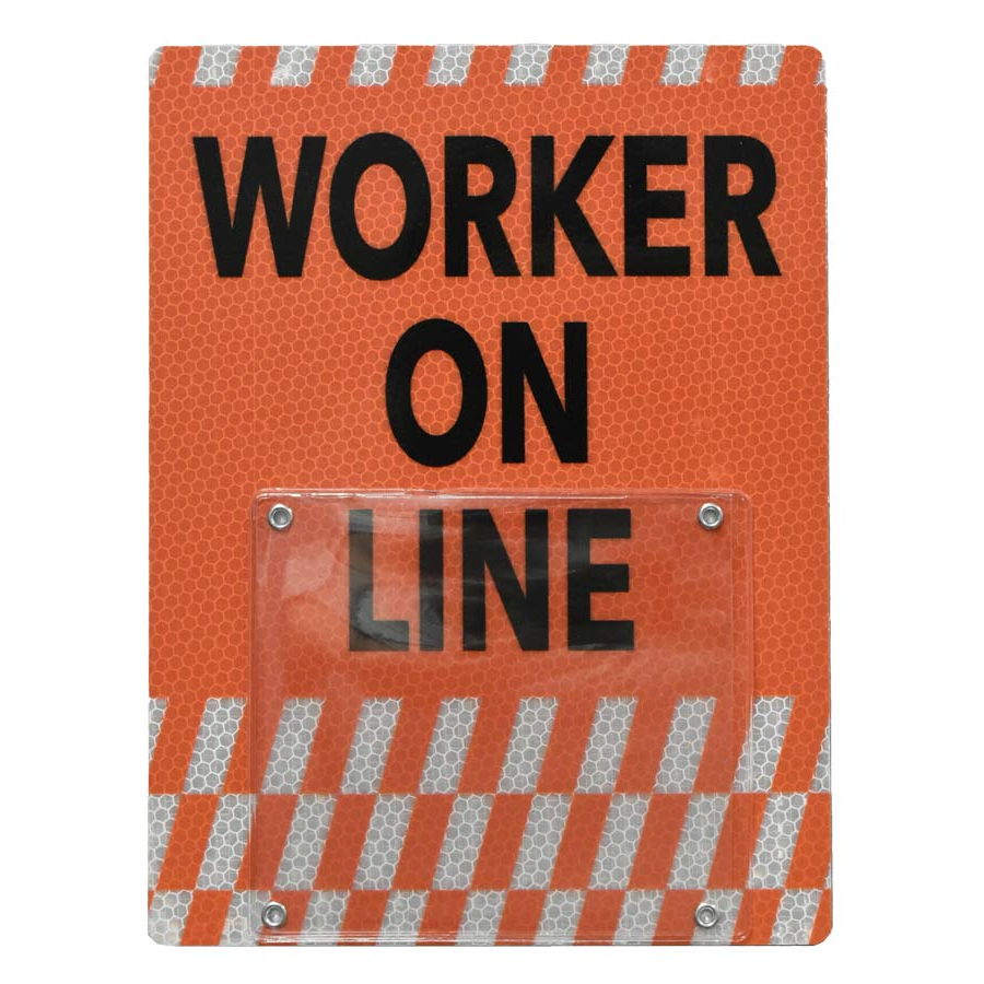 Worker on Line Hold Tag