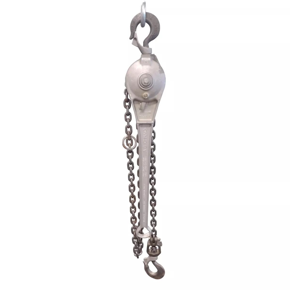 CHANCE 1 Ton Chain Hoist, Ratchet Link, 5.5' Lift 1 Chance 1 Ton Chain Hoist
